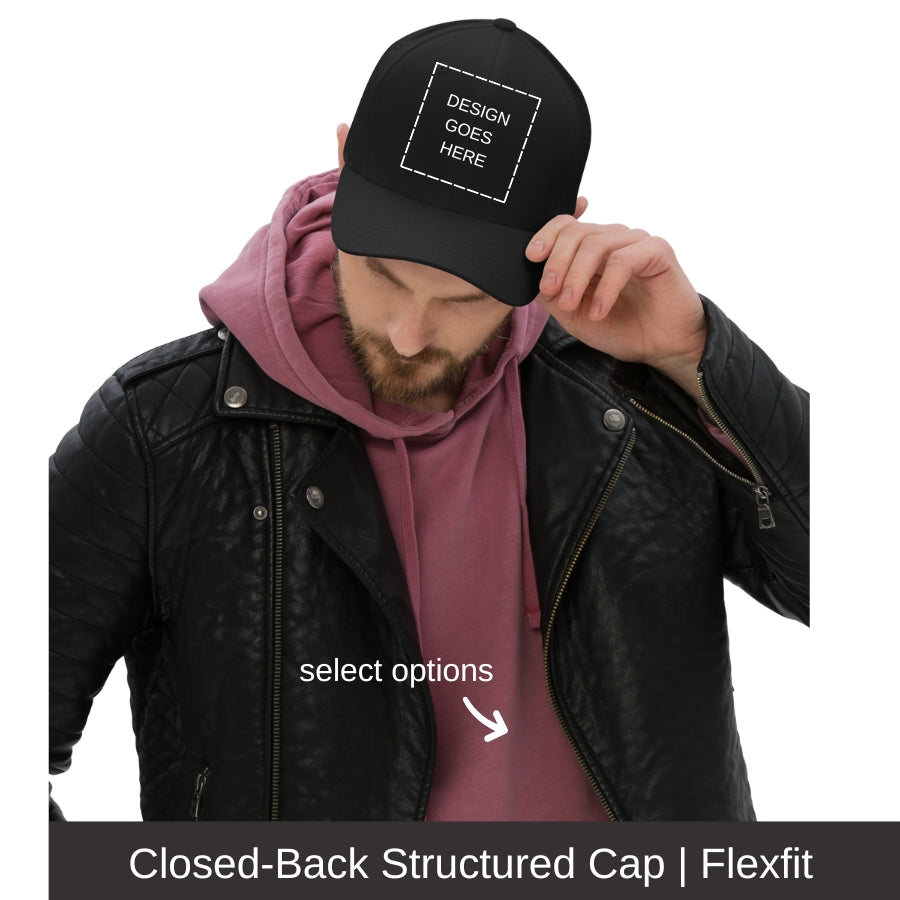 Embroidered- Closed-Back Structured Cap | Flexfit 6277