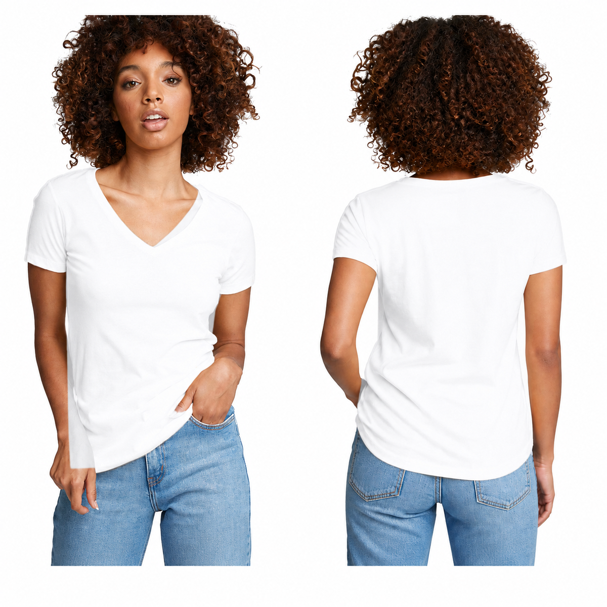 Next Level 1540 Ladies' Ideal V-Neck Tee - Custom