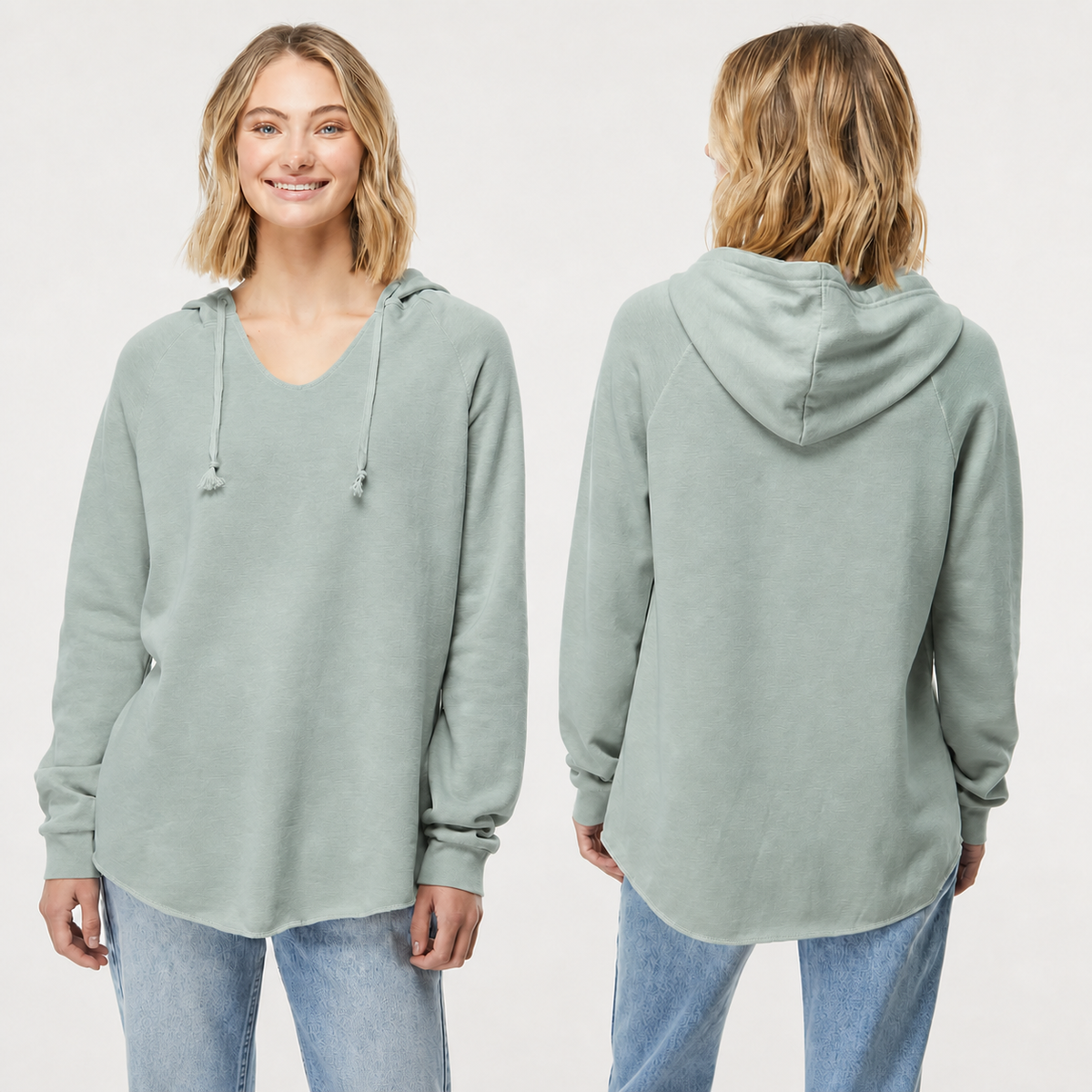 Independent Trading Co. PRM2500 Women's California Wave Wash Hoodie- Custom