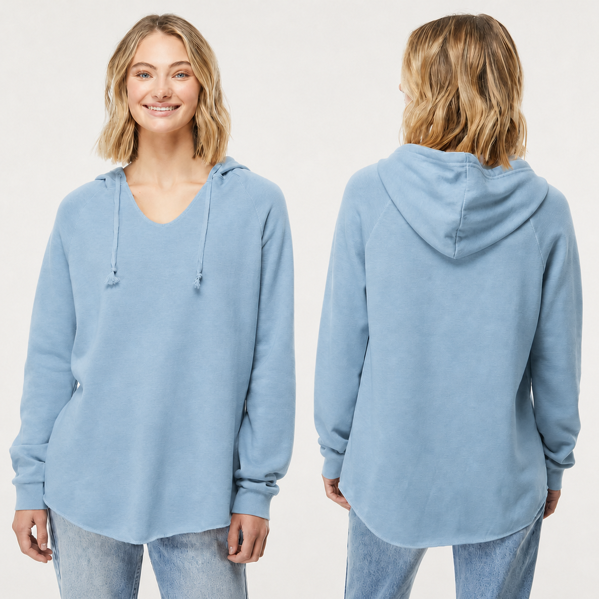 Independent Trading Co. PRM2500 Women's California Wave Wash Hoodie- Custom