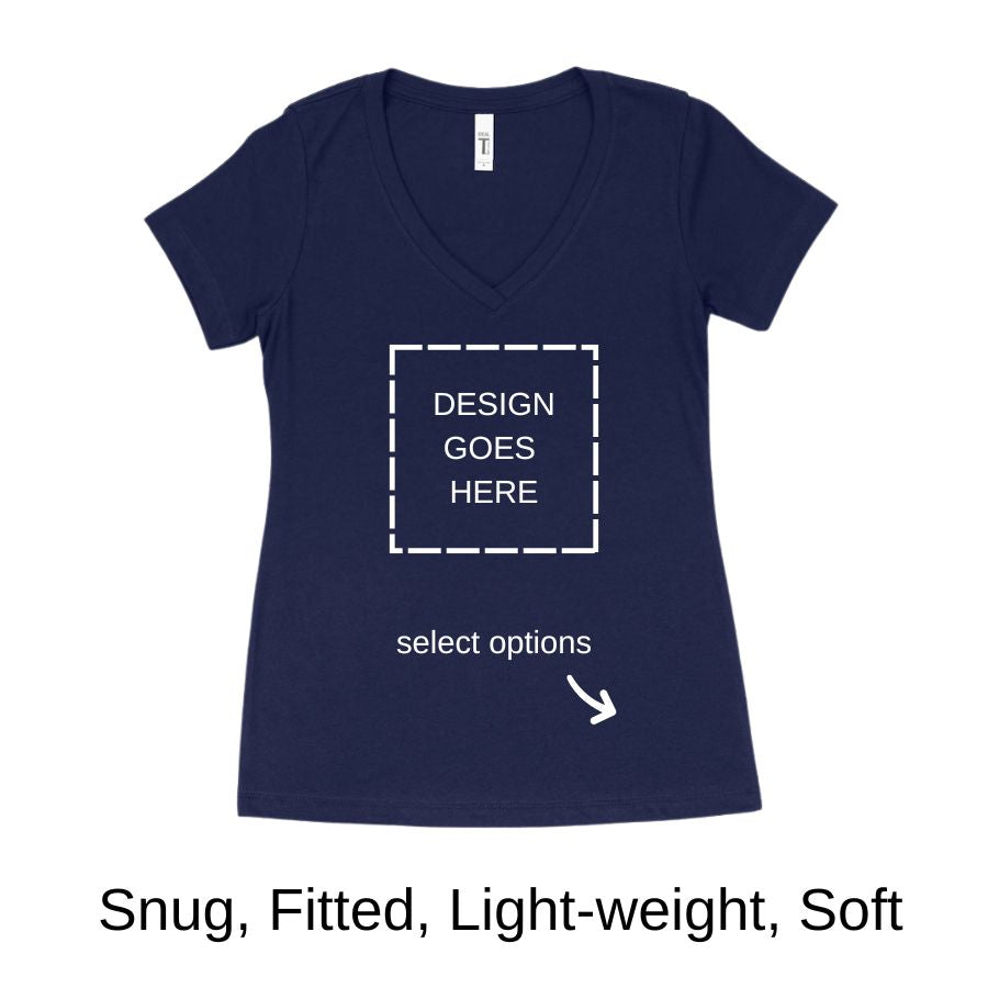 Next Level 1540 Ladies' Ideal V-Neck Tee - Custom