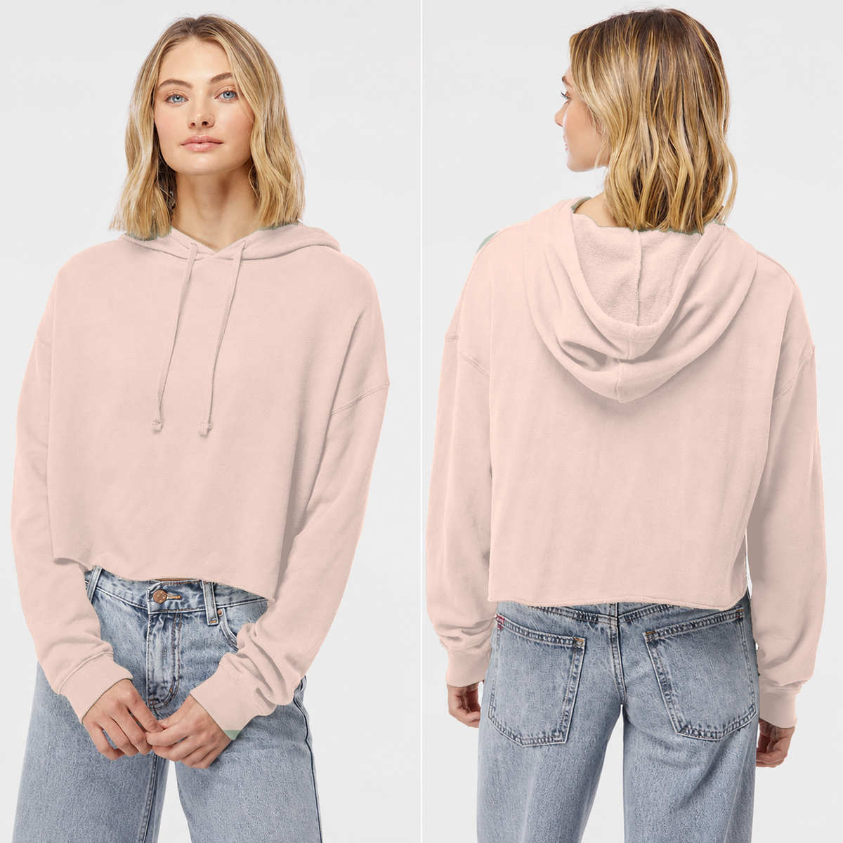Women’s Lightweight Cropped Hoodie - Custom