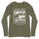 Design of Alert Bay - Unisex Long Sleeve Tee , the colour is Military Green