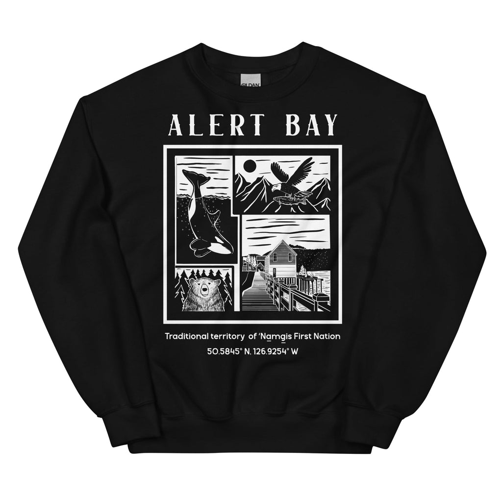 Design of Alert Bay - Unisex Sweatshirt , the colour is Black