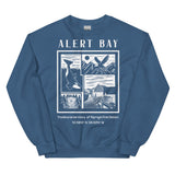 Design of Alert Bay - Unisex Sweatshirt , the colour is Indigo Blue
