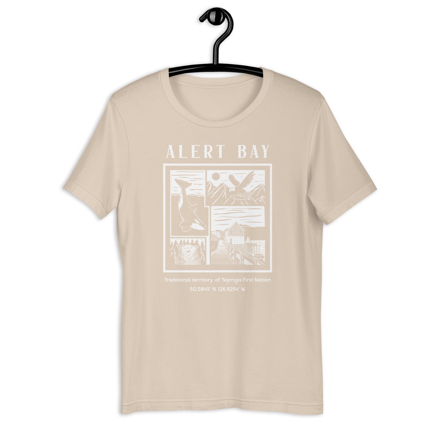 Design of Alert Bay - Unisex t-shirt , the colour is