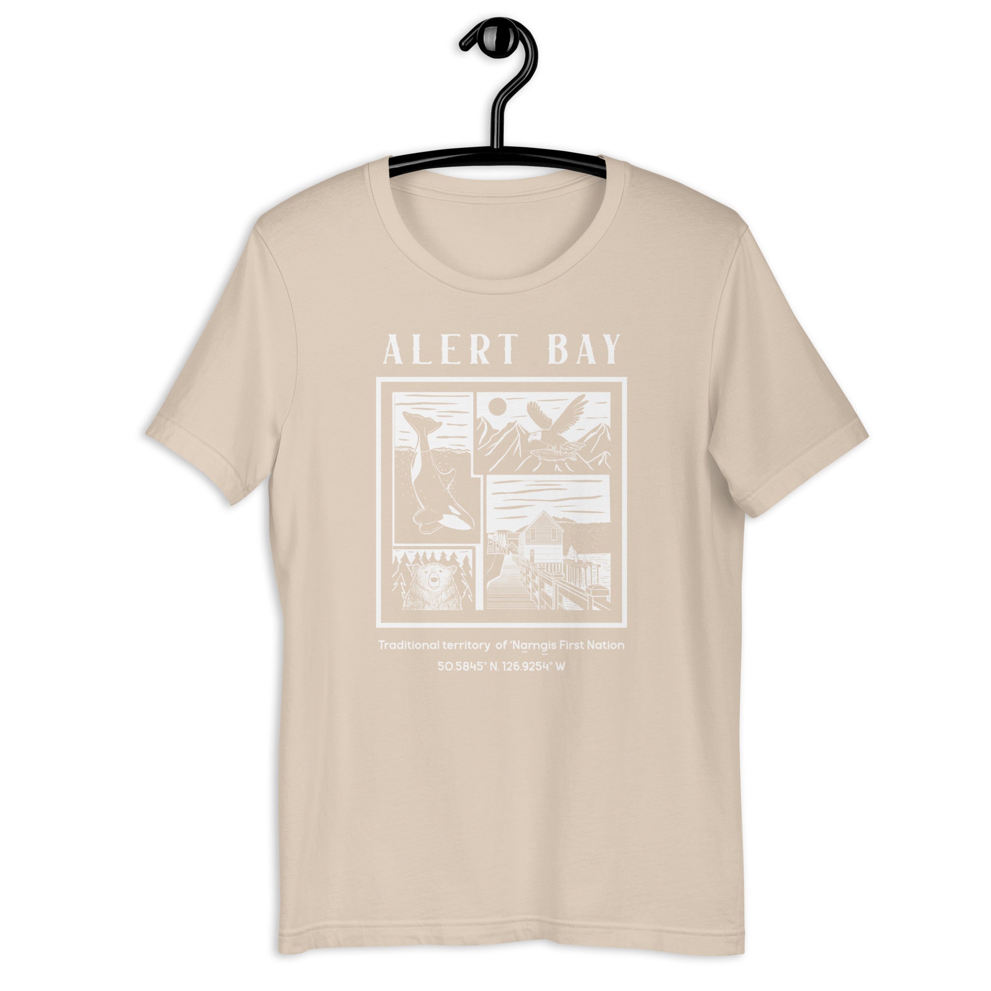 Design of Alert Bay - Unisex t-shirt , the colour is