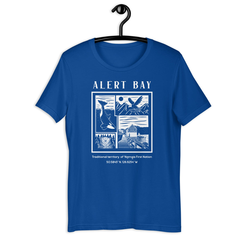 Design of Alert Bay - Unisex t-shirt , the colour is True Royal