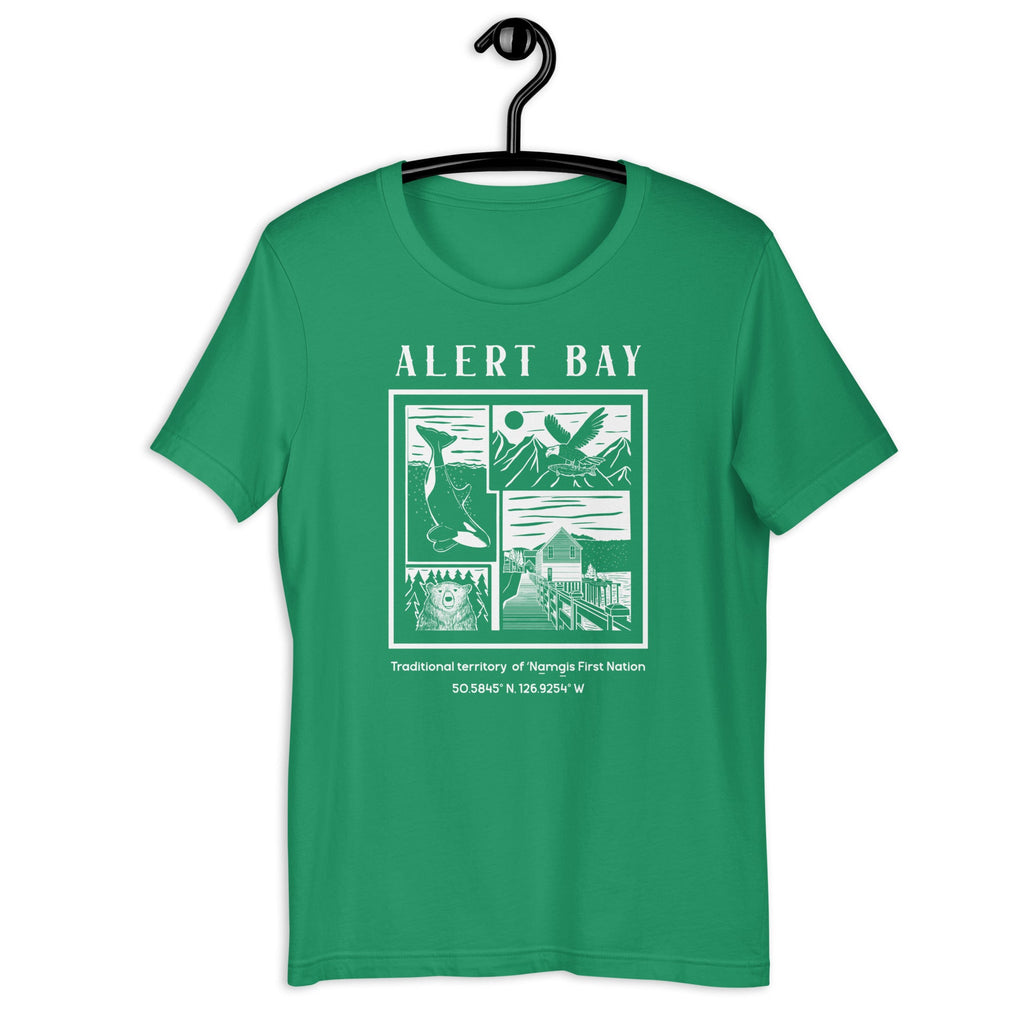 Design of Alert Bay - Unisex t-shirt , the colour is Kelly