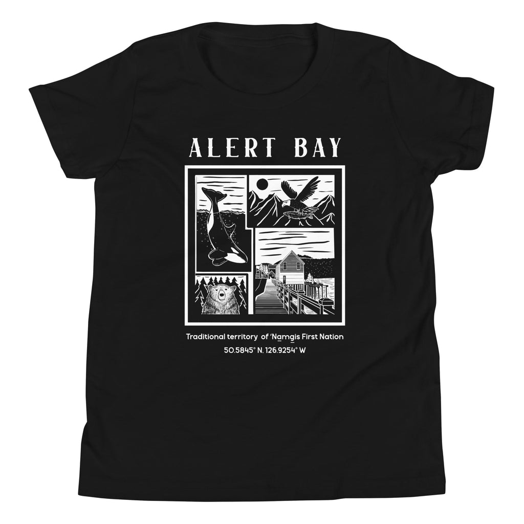 Design of Alert Bay - Youth Short Sleeve T-Shirt , the colour is