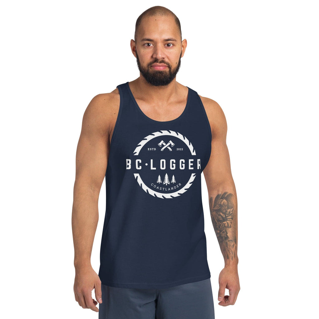 Design of BC Logger - Unisex Tank Top , the colour is Navy