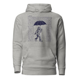 Design of Big Foot in Rain - Unisex Hoodie , the colour is Carbon Grey