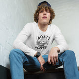 Design of Boats and Coves - Unisex Long Sleeve Tee , the colour is
