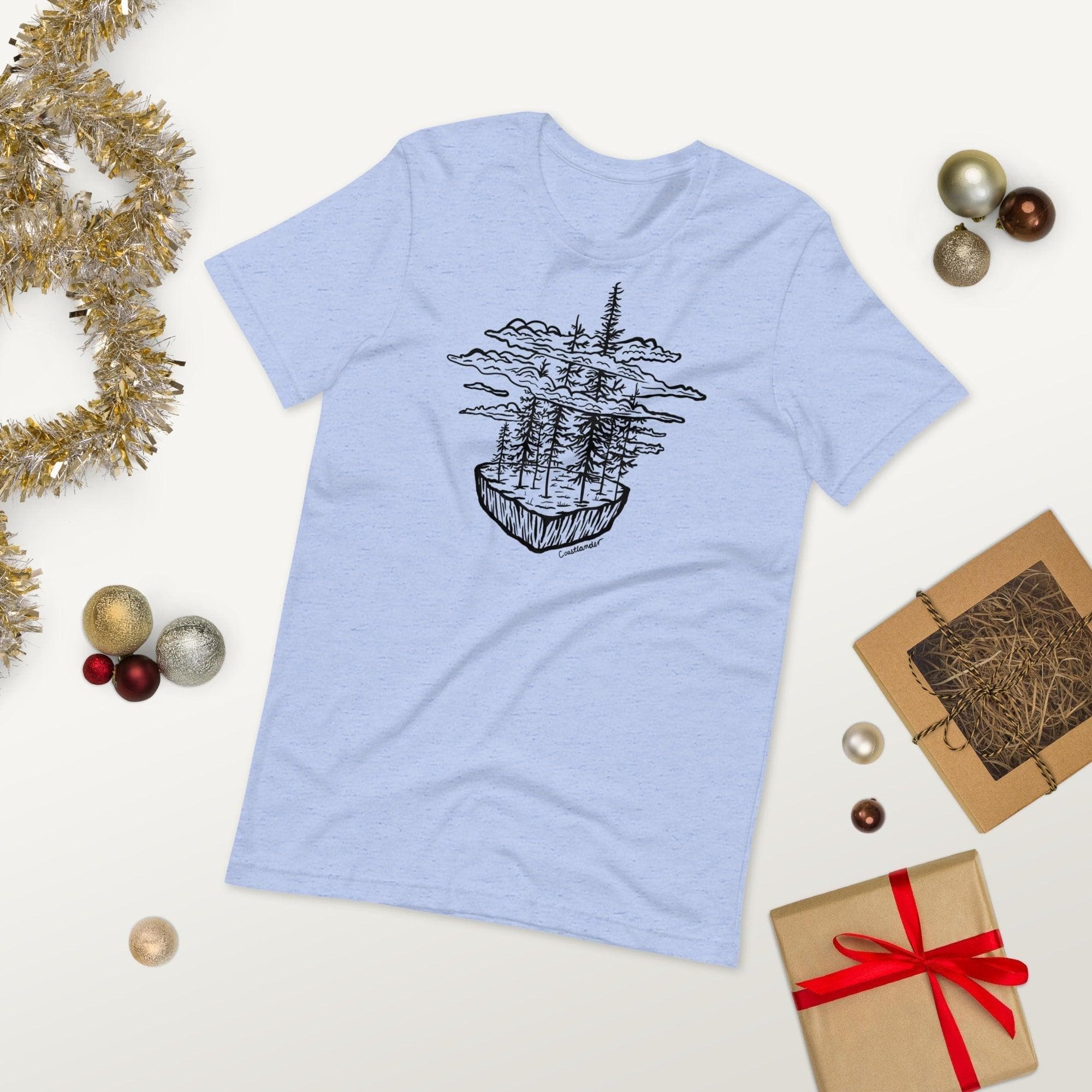 Design of Clouds & Trees - Unisex t-shirt , the colour is