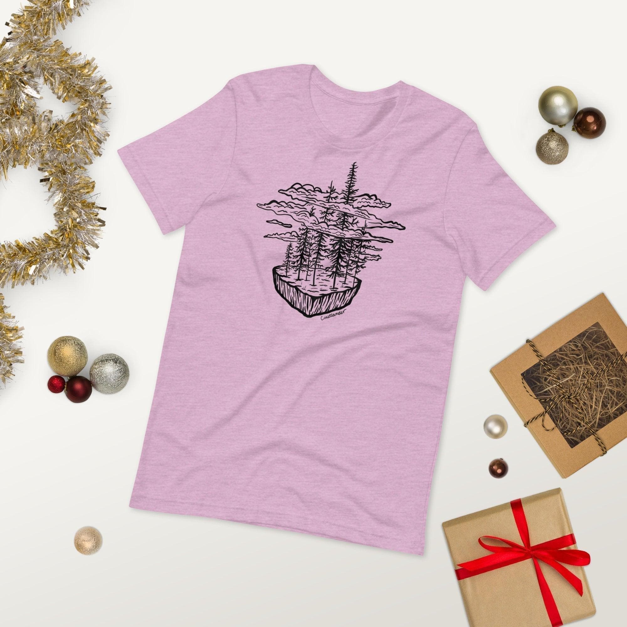 Design of Clouds & Trees - Unisex t-shirt , the colour is
