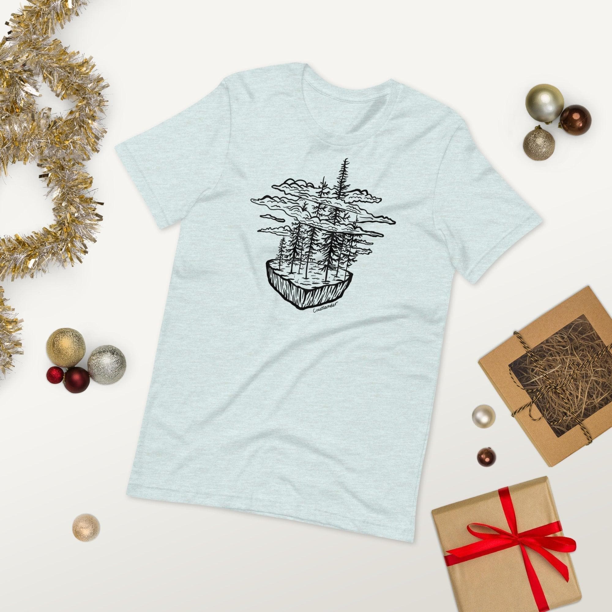 Design of Clouds & Trees - Unisex t-shirt , the colour is