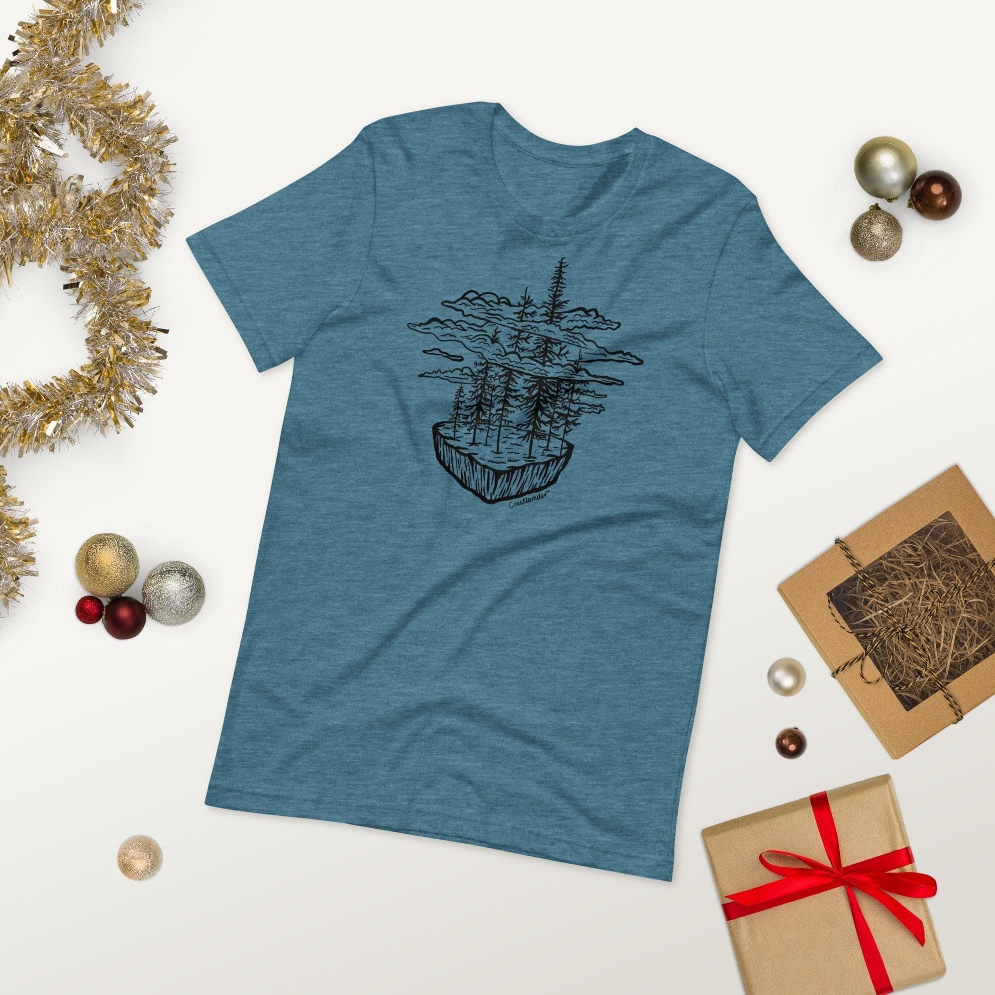 Design of Clouds & Trees - Unisex t-shirt , the colour is