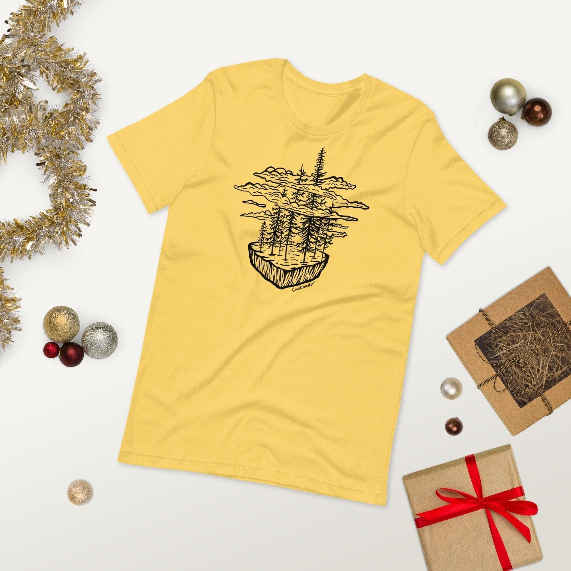Design of Clouds & Trees - Unisex t-shirt , the colour is