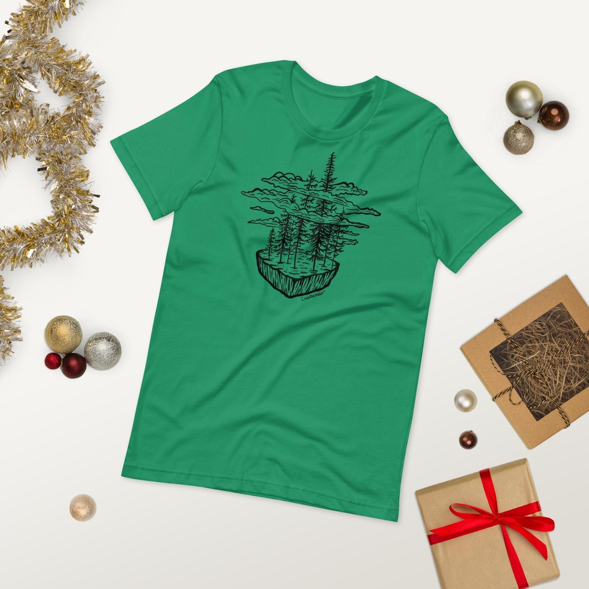 Design of Clouds & Trees - Unisex t-shirt , the colour is