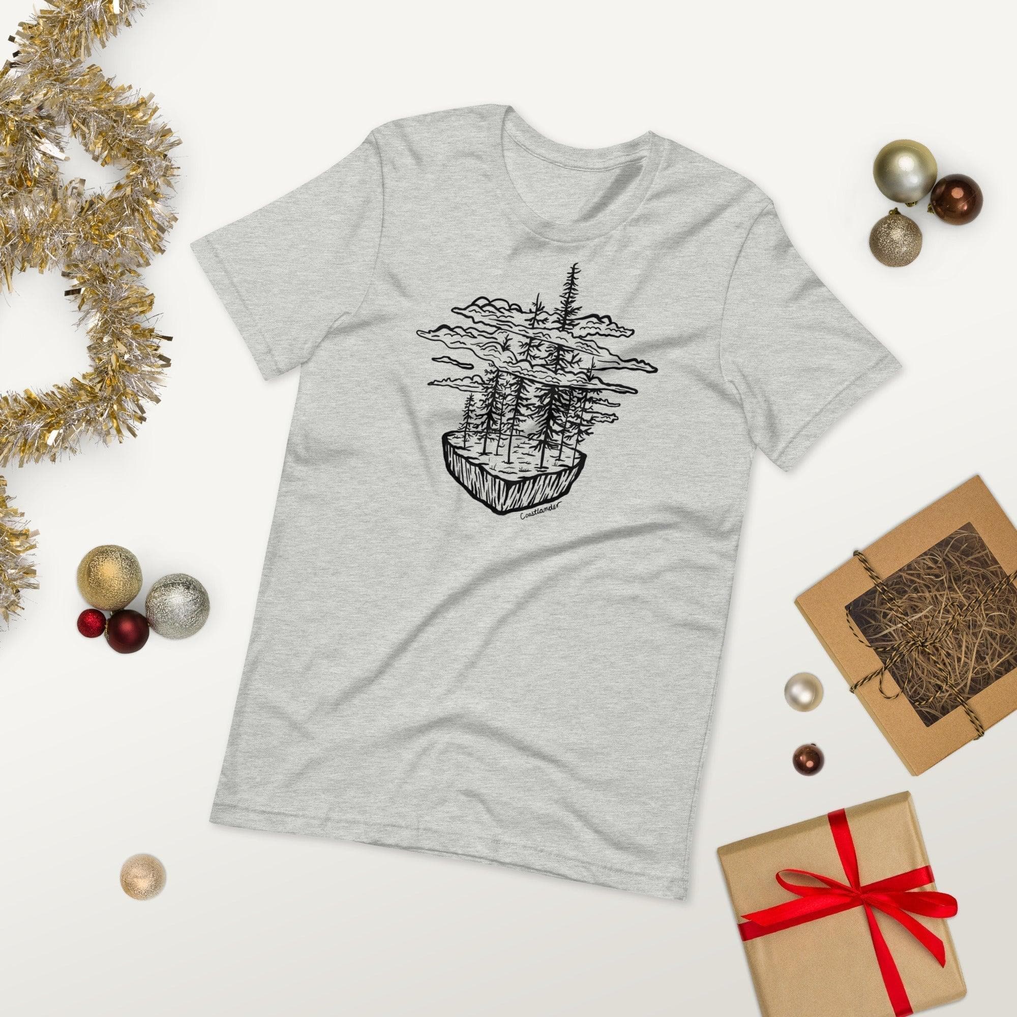 Design of Clouds & Trees - Unisex t-shirt , the colour is