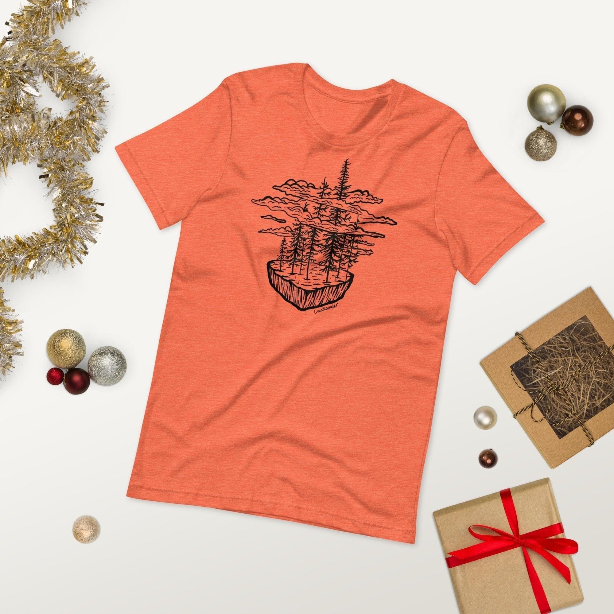 Design of Clouds & Trees - Unisex t-shirt , the colour is