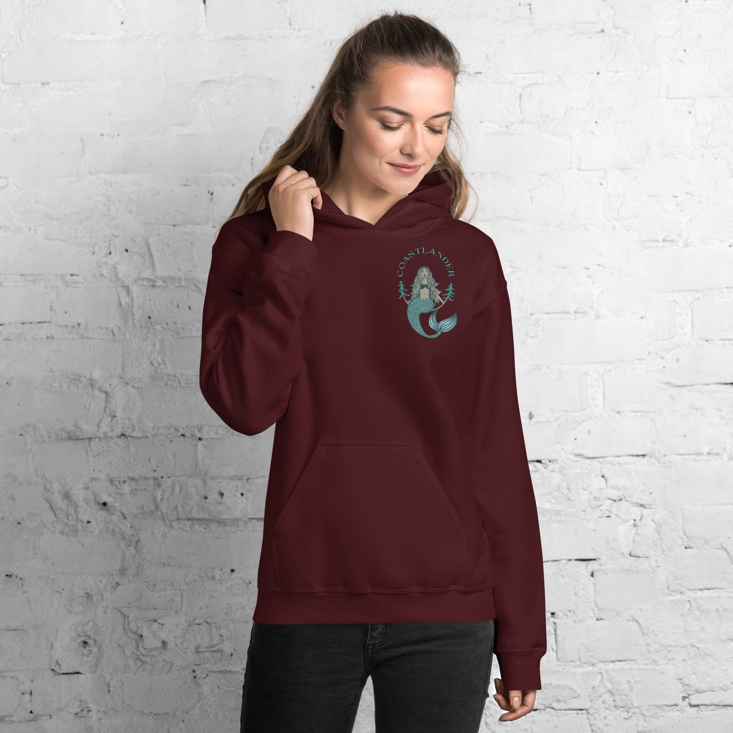 Design of Coastlander Mermaid Design - Unisex Hoodie , the colour is