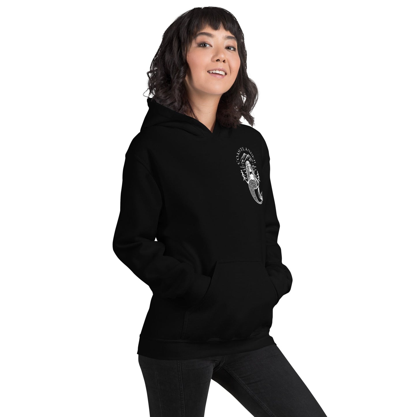 Design of Coastlander Mermaid Design - Unisex Hoodie , the colour is