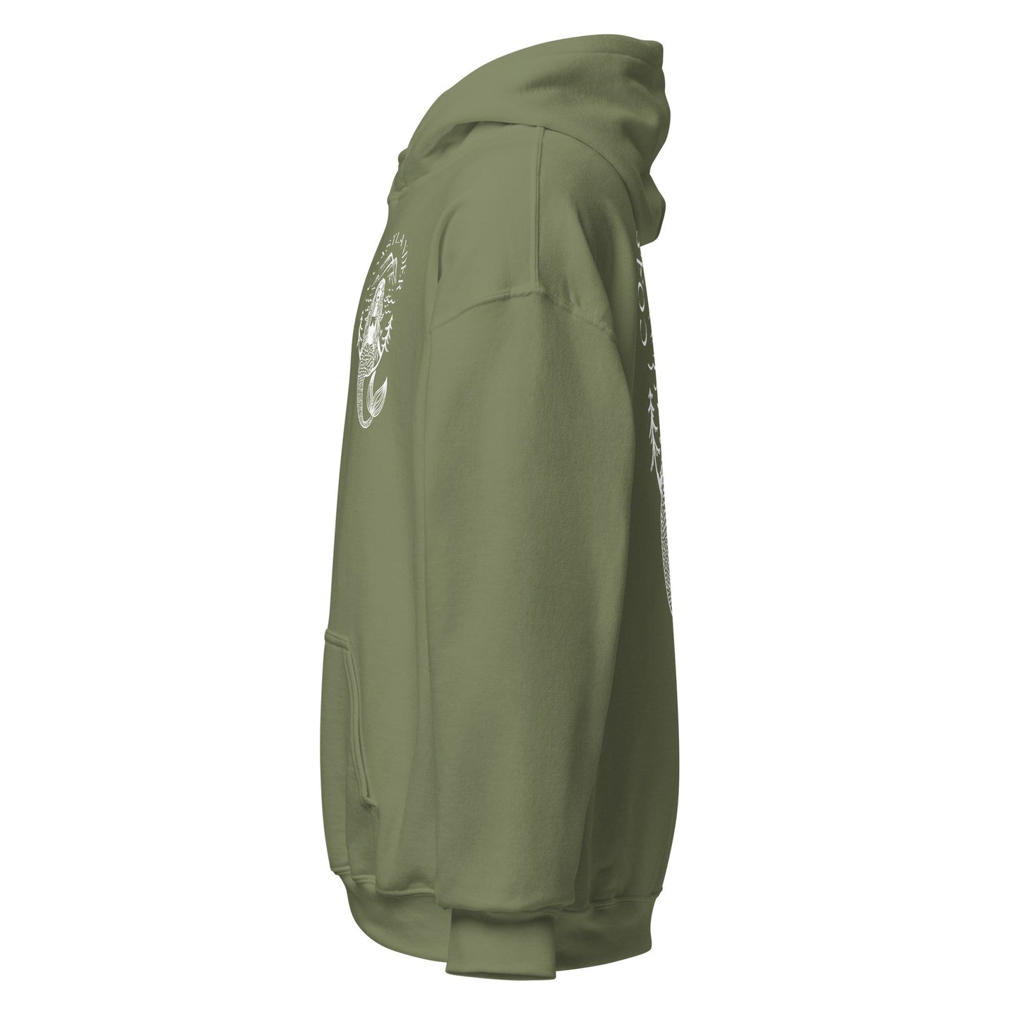 Design of Coastlander Mermaid Design - Unisex Hoodie , the colour is