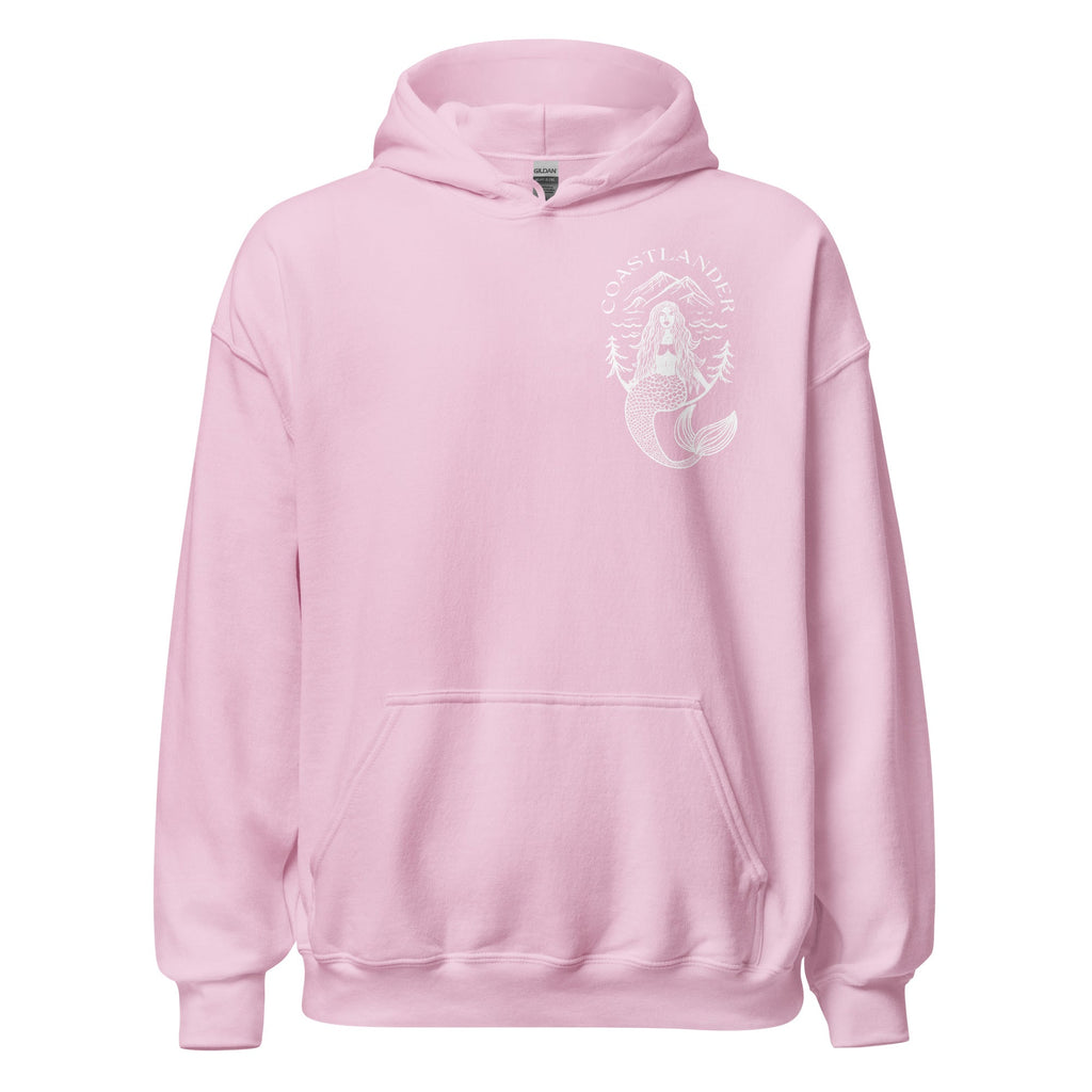 Design of Coastlander Mermaid Design - Unisex Hoodie , the colour is Light Pink