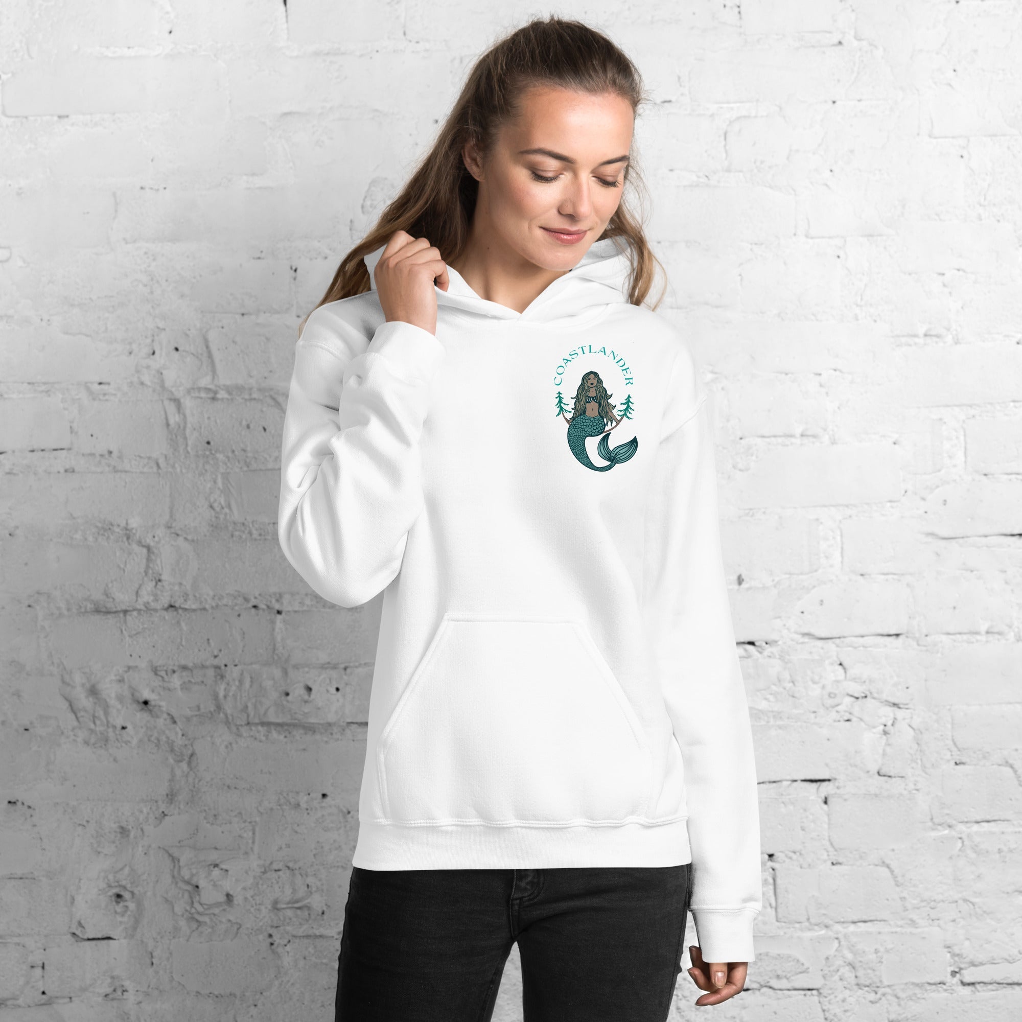 Design of Coastlander Mermaid Design - Unisex Hoodie , the colour is