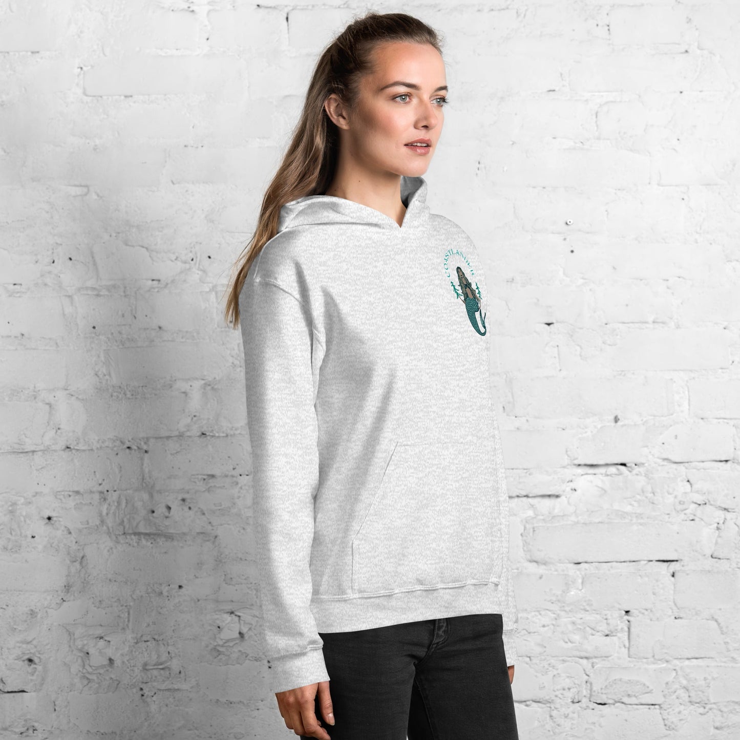 Design of Coastlander Mermaid Design - Unisex Hoodie , the colour is