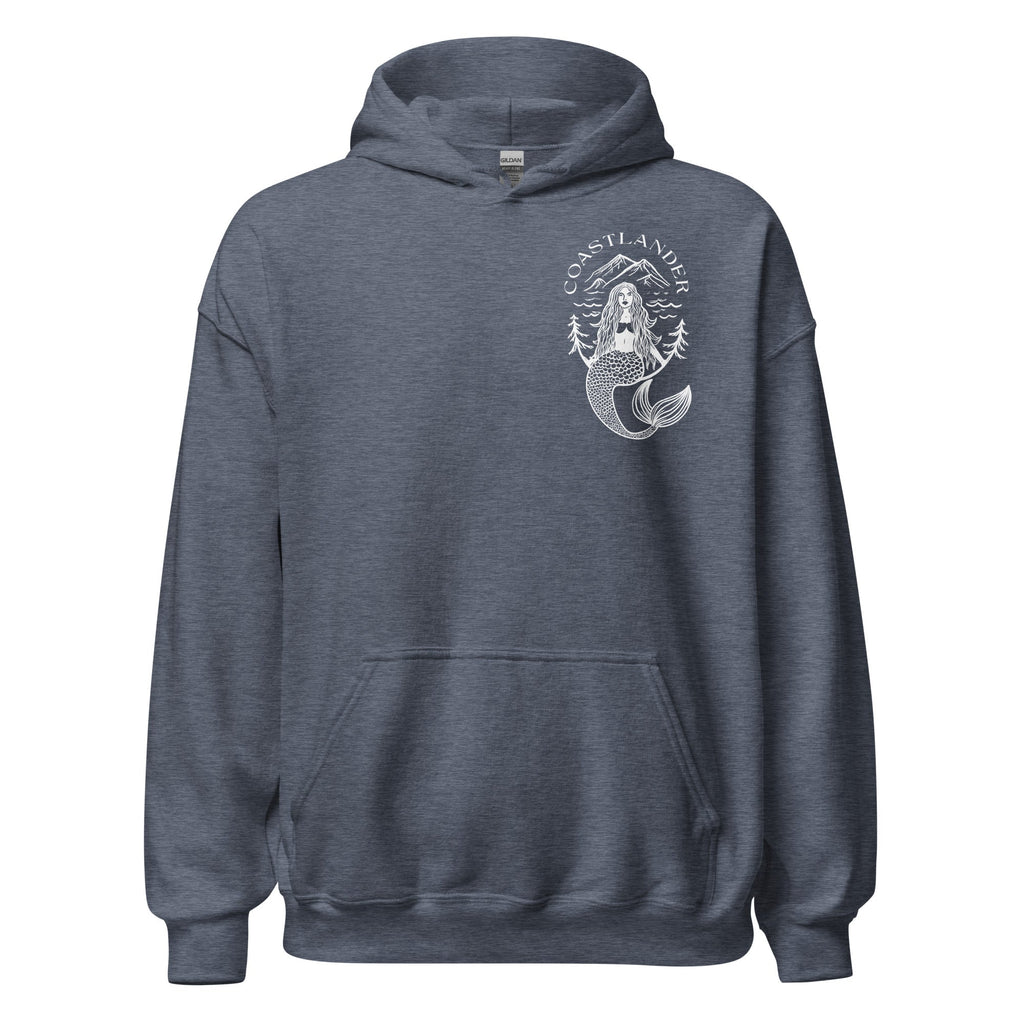 Design of Coastlander Mermaid Design - Unisex Hoodie , the colour is Heather Sport Dark Navy
