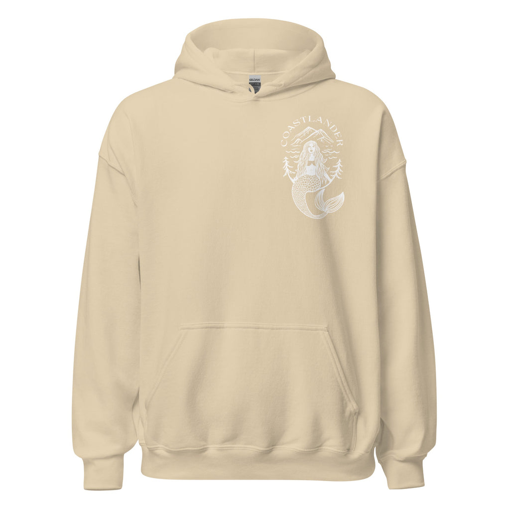 Design of Coastlander Mermaid Design - Unisex Hoodie , the colour is Sand