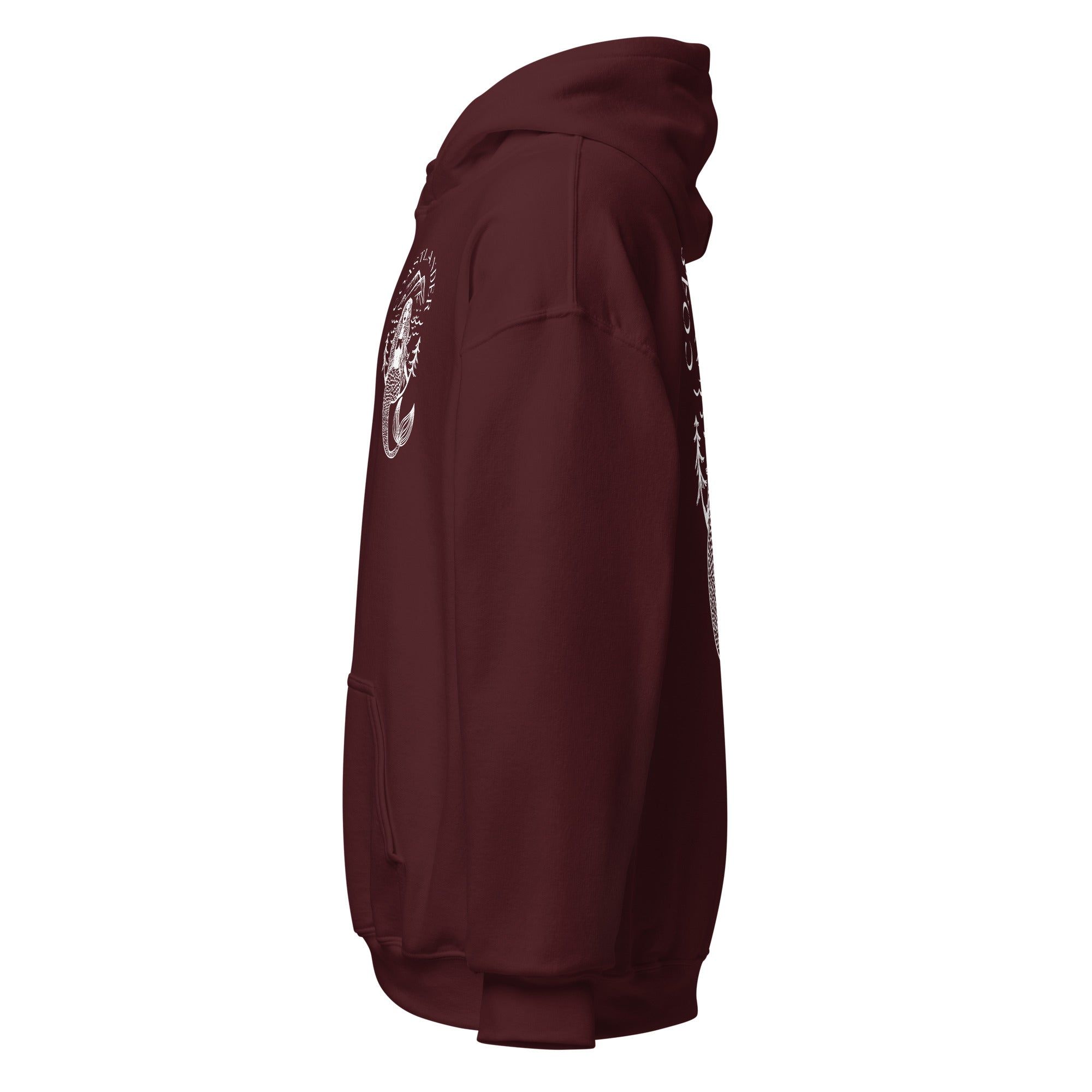 Design of Coastlander Mermaid Design - Unisex Hoodie , the colour is