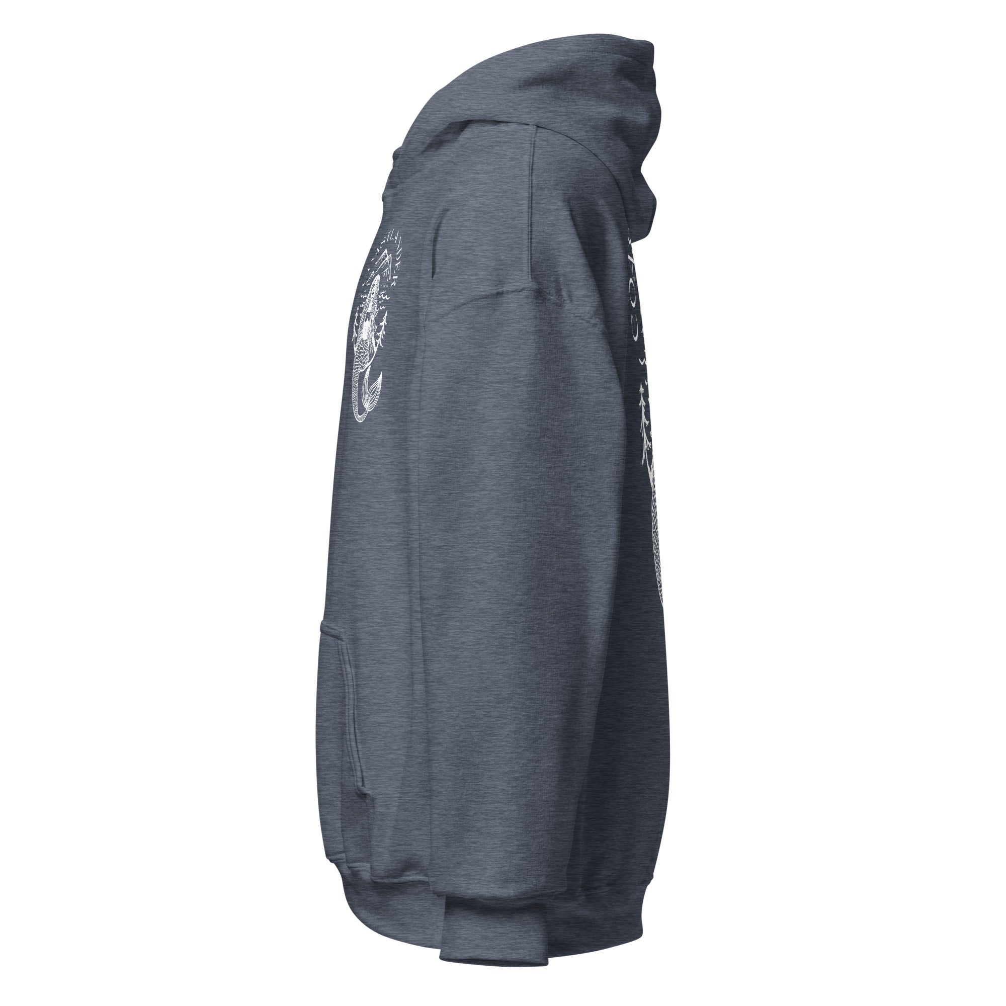 Design of Coastlander Mermaid Design - Unisex Hoodie , the colour is