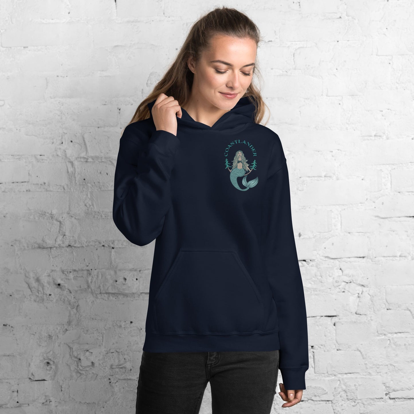 Design of Coastlander Mermaid Design - Unisex Hoodie , the colour is
