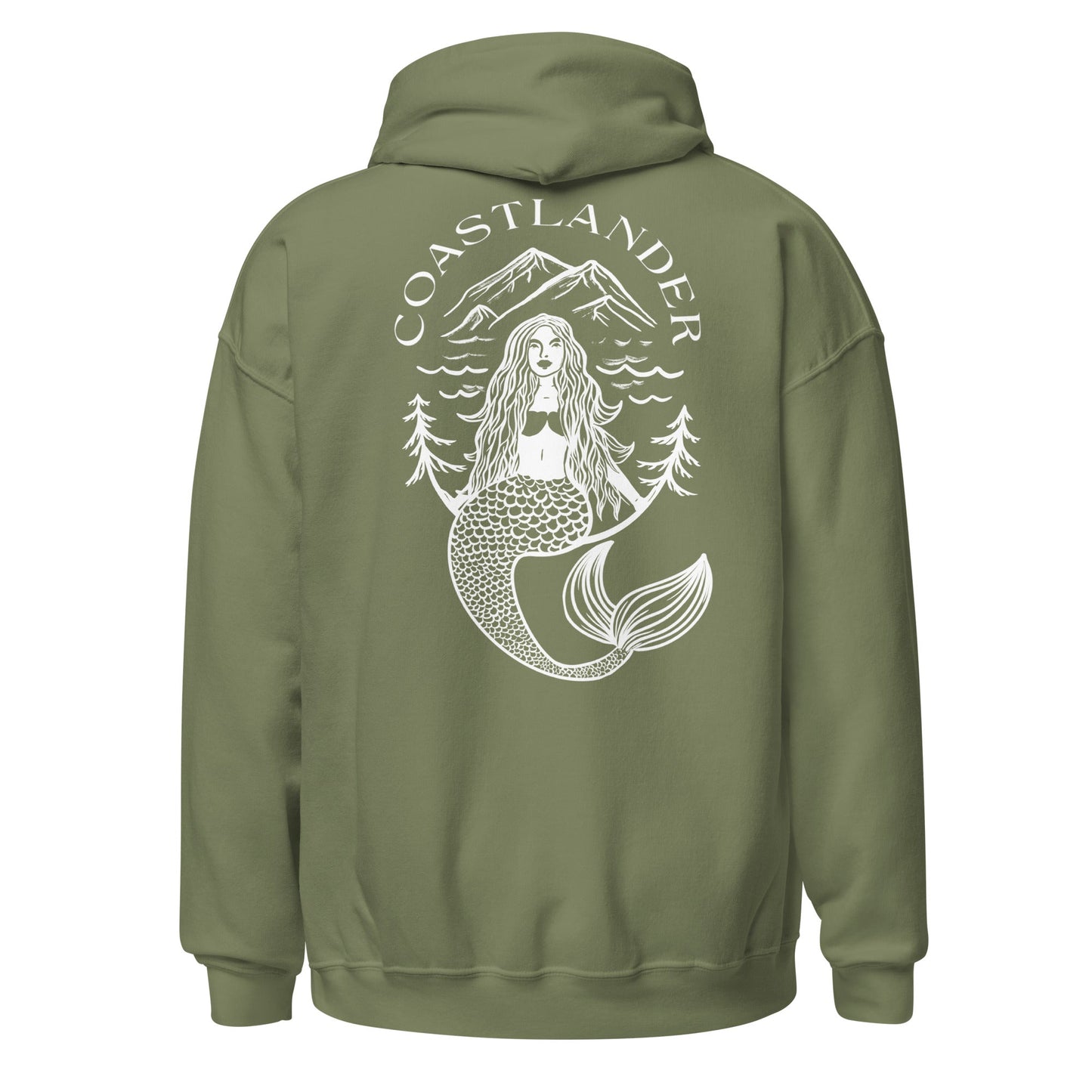 Design of Coastlander Mermaid Design - Unisex Hoodie , the colour is