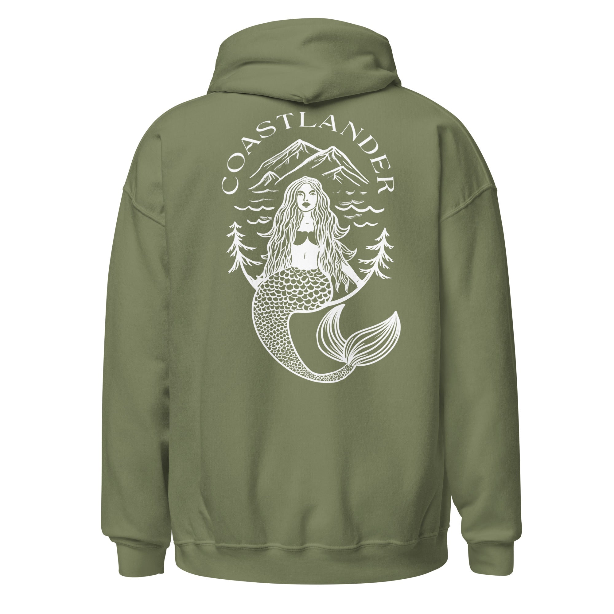 Design of Coastlander Mermaid Design - Unisex Hoodie , the colour is