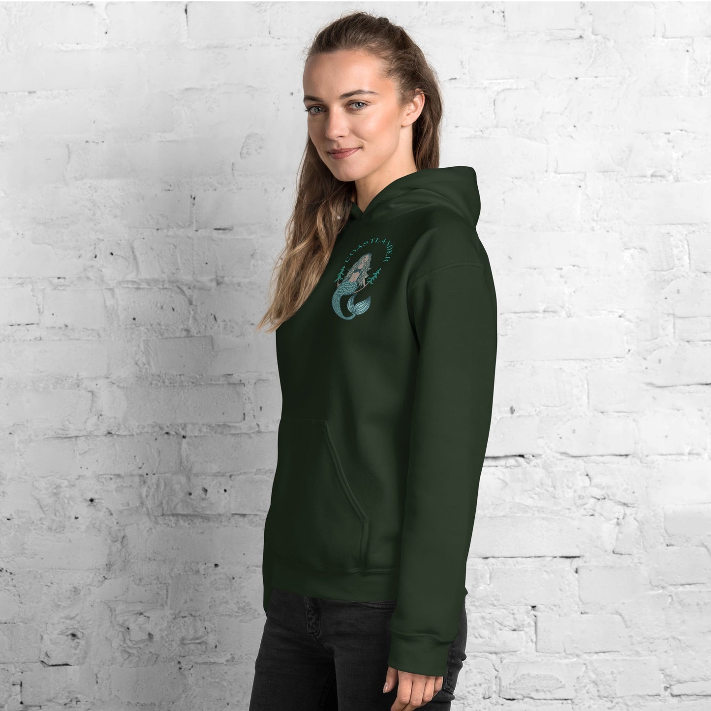 Design of Coastlander Mermaid Design - Unisex Hoodie , the colour is