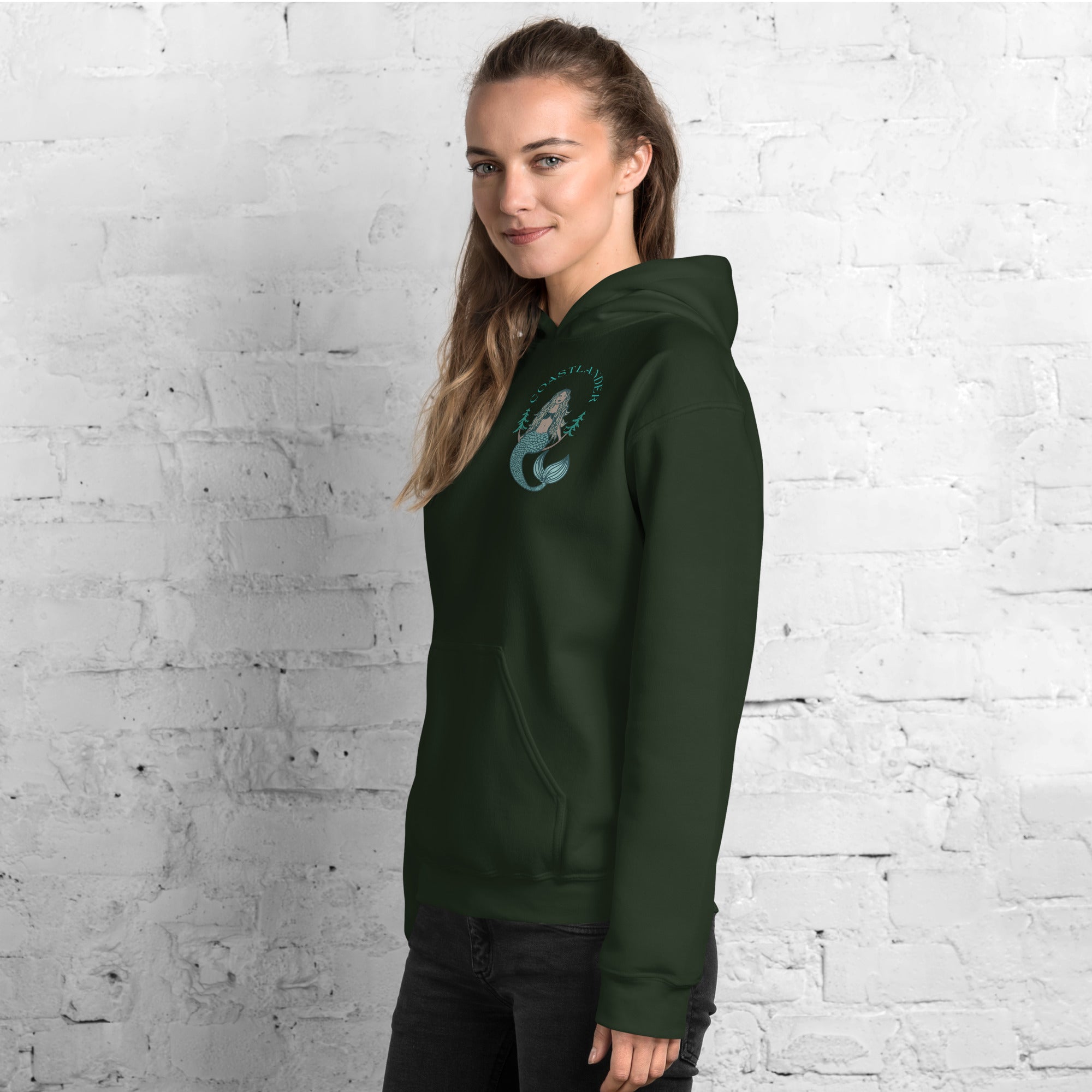 Design of Coastlander Mermaid Design - Unisex Hoodie , the colour is