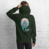 Design of Coastlander Mermaid Design - Unisex Hoodie , the colour is Forest Green