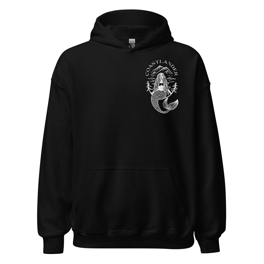 Design of Coastlander Mermaid Design - Unisex Hoodie , the colour is Black