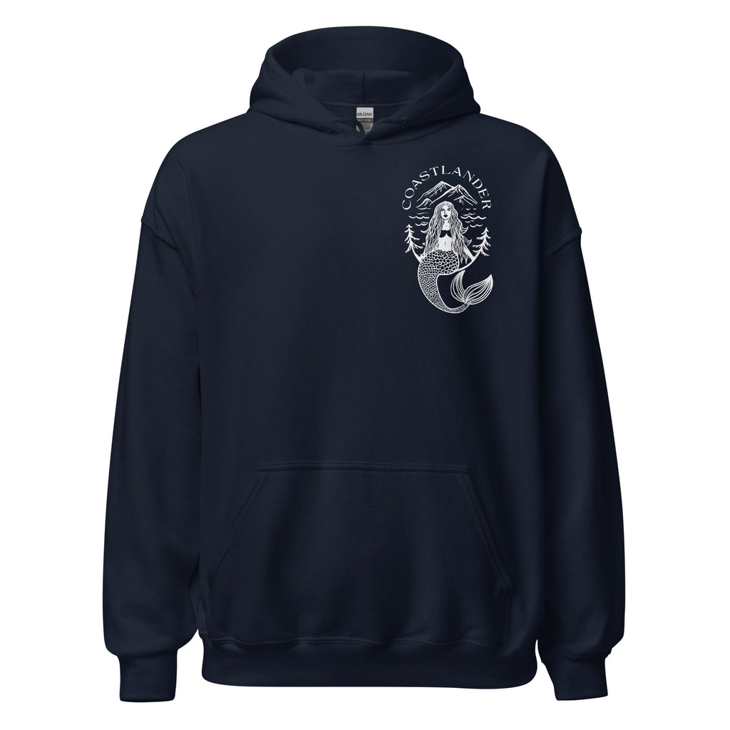 Design of Coastlander Mermaid Design - Unisex Hoodie , the colour is Navy