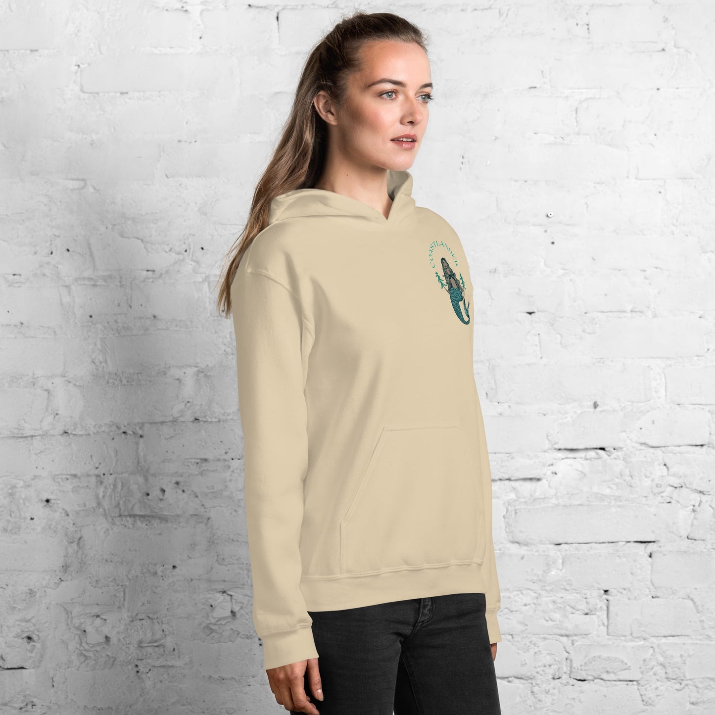 Design of Coastlander Mermaid Design - Unisex Hoodie , the colour is