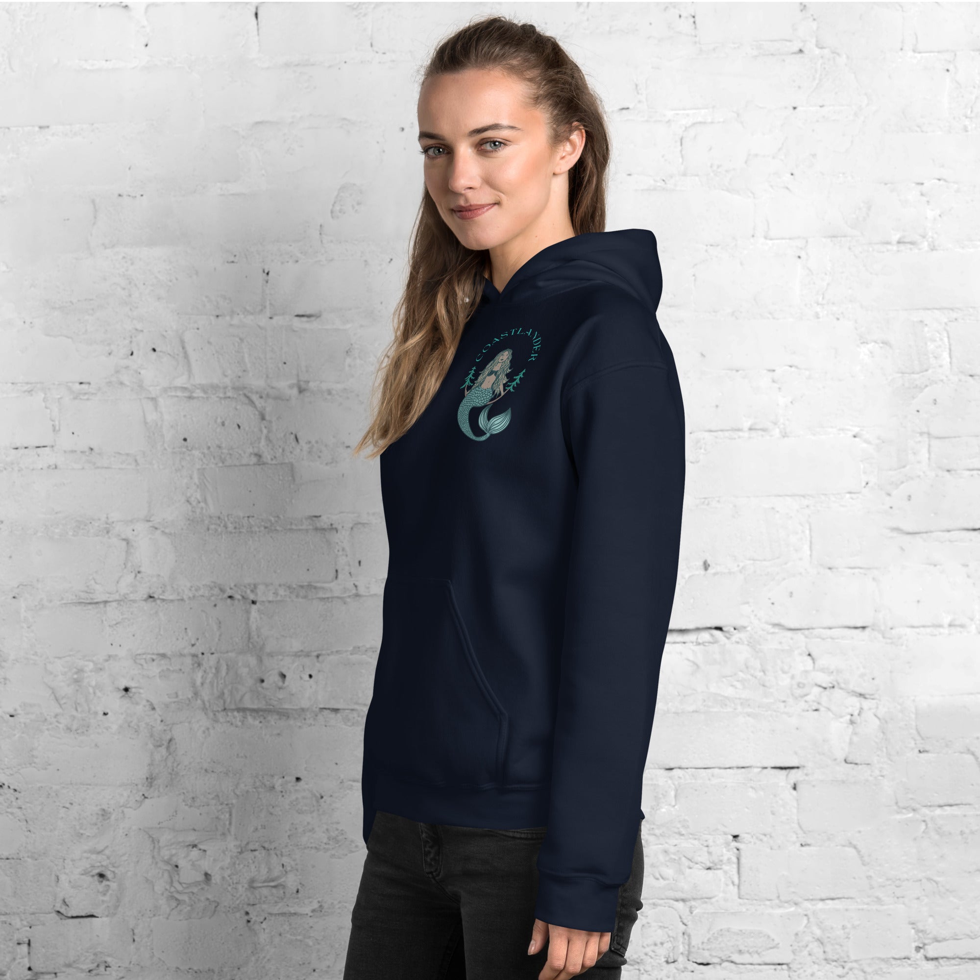 Design of Coastlander Mermaid Design - Unisex Hoodie , the colour is