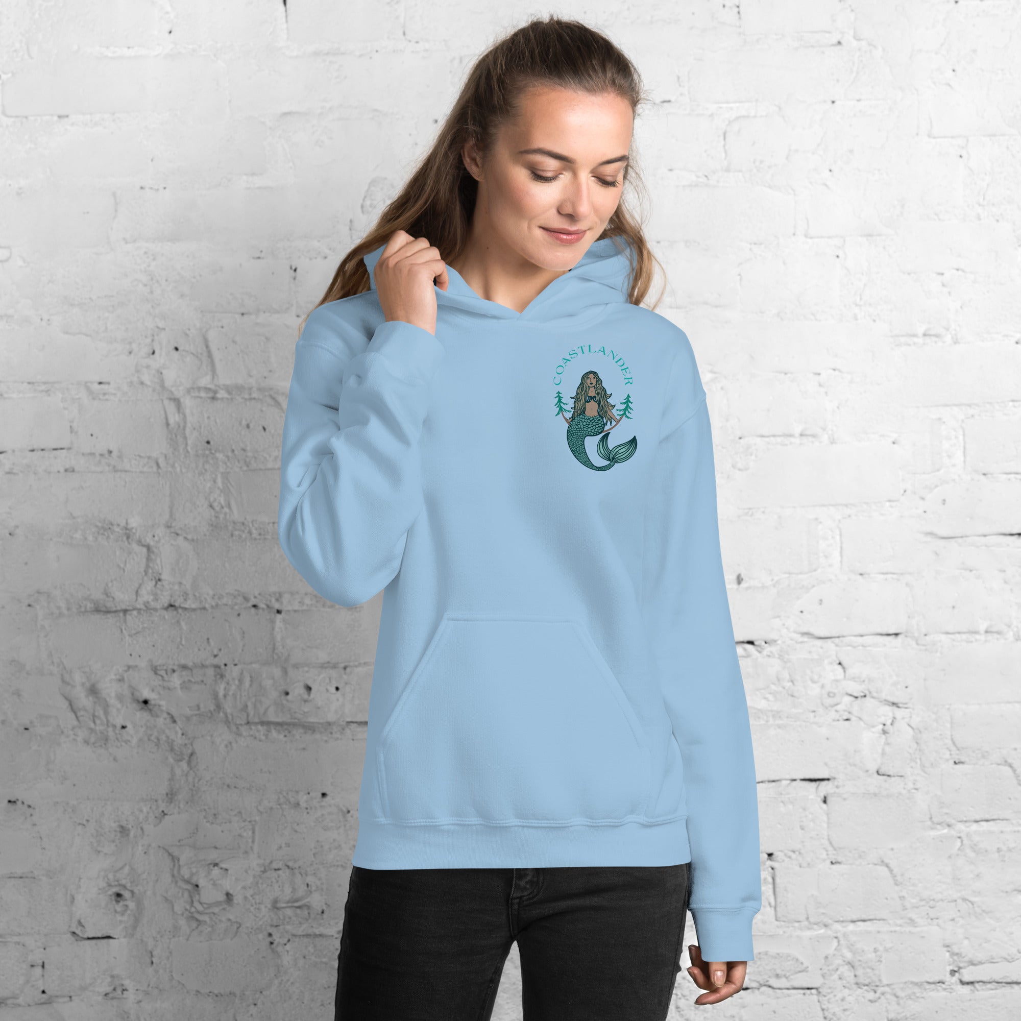 Design of Coastlander Mermaid Design - Unisex Hoodie , the colour is