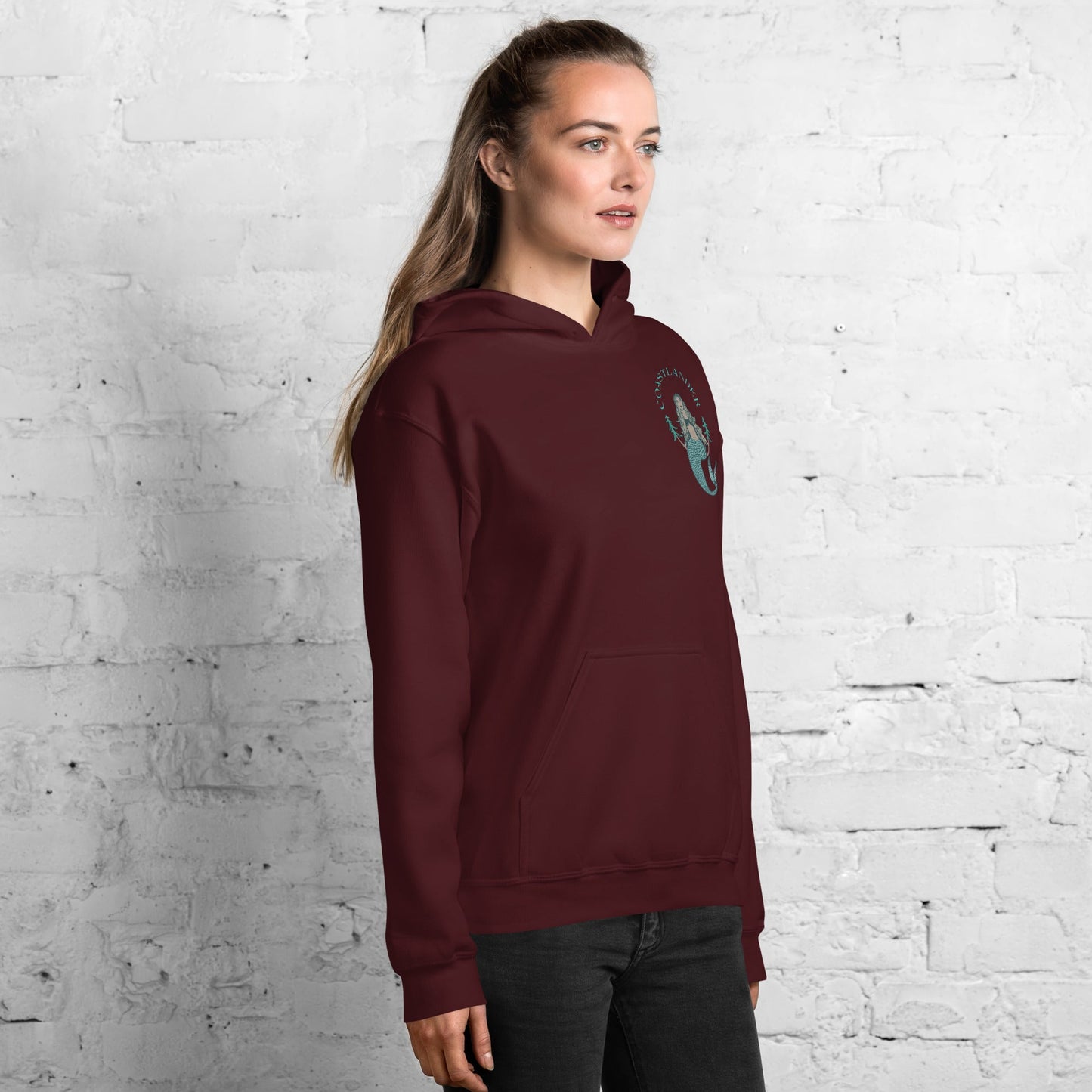 Design of Coastlander Mermaid Design - Unisex Hoodie , the colour is