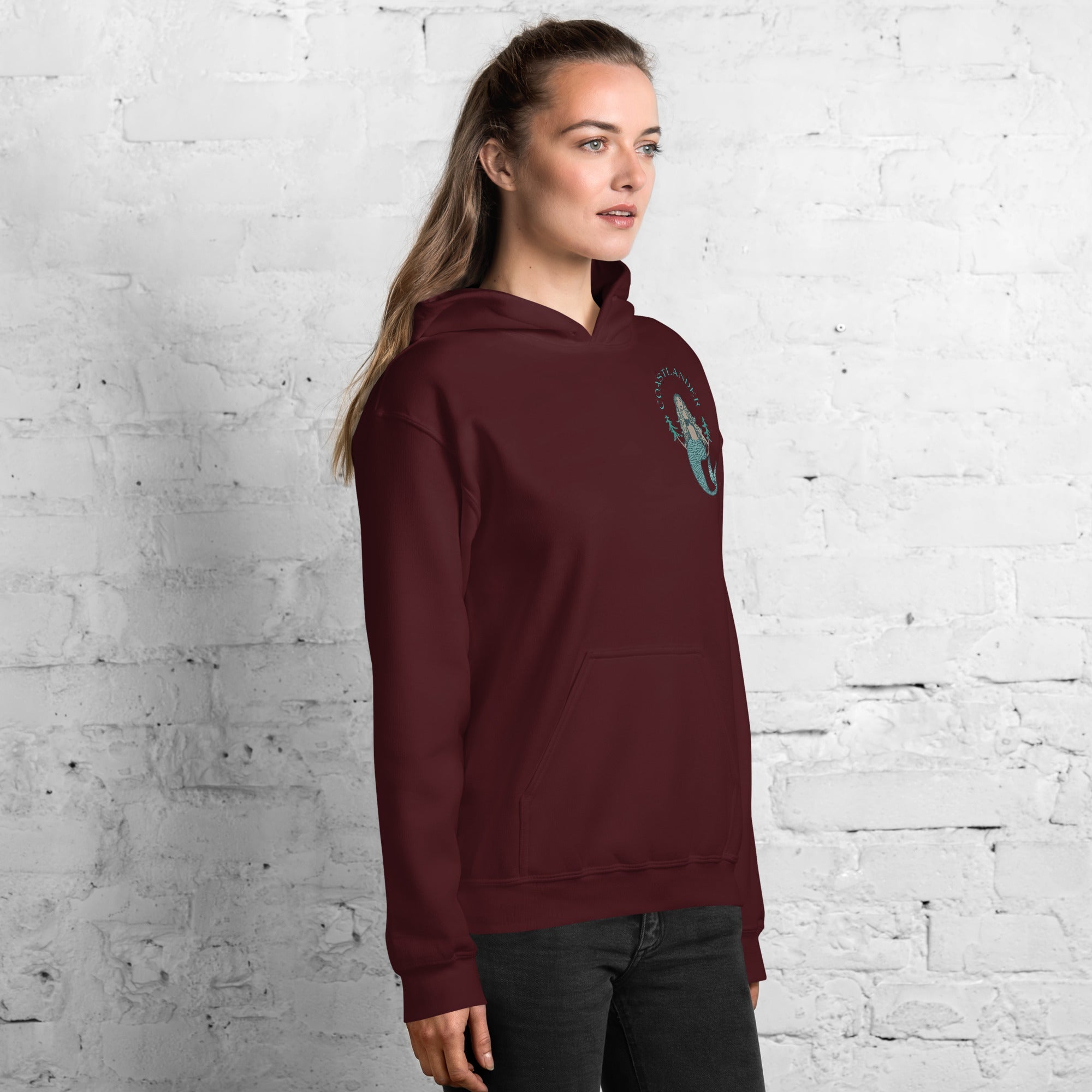 Design of Coastlander Mermaid Design - Unisex Hoodie , the colour is