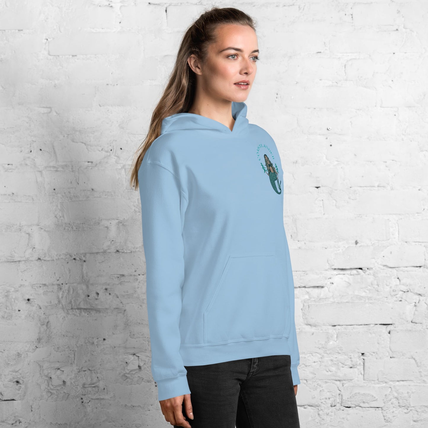 Design of Coastlander Mermaid Design - Unisex Hoodie , the colour is