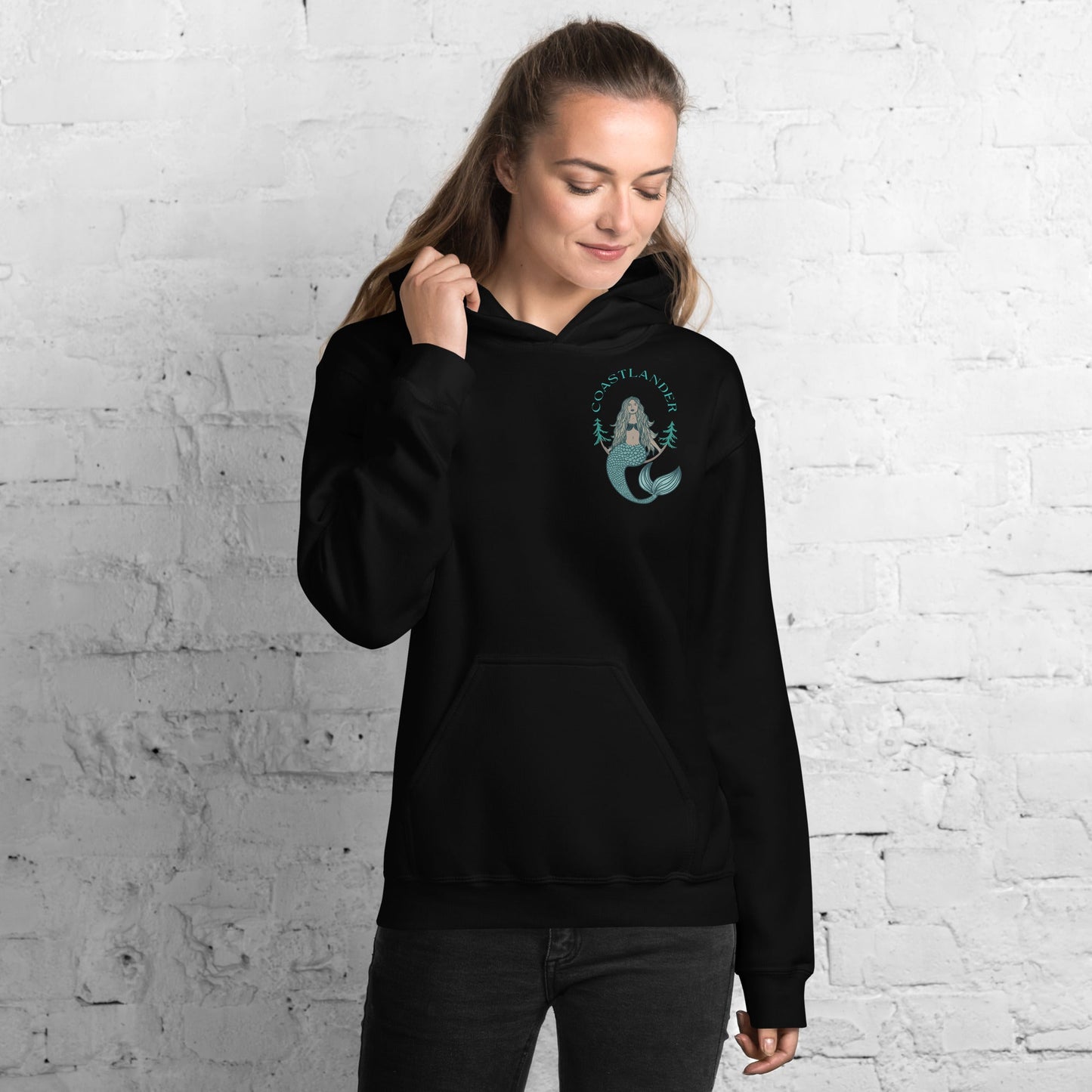 Design of Coastlander Mermaid Design - Unisex Hoodie , the colour is